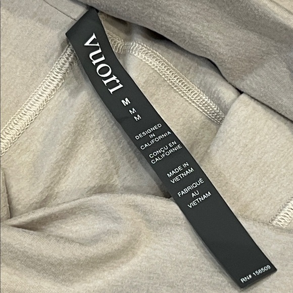 Vuori Light Cream Lounge Pants Buttery Soft Size Medium Wide Leg - Picture 9 of 11